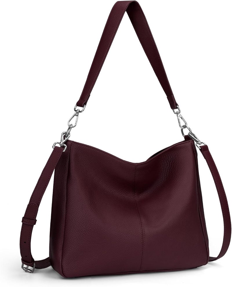 befen Genuine Leather Hobo Bags Purses for Women, Women's Shoulder bag Handbags Crossbody Bag with 2 Shoulder Straps - Image 1